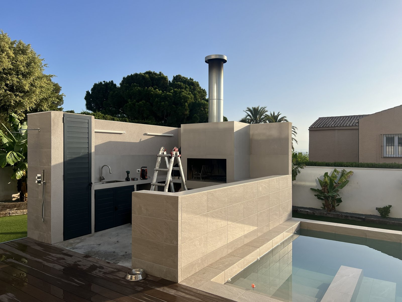 Pérgola residencial - vista exterior